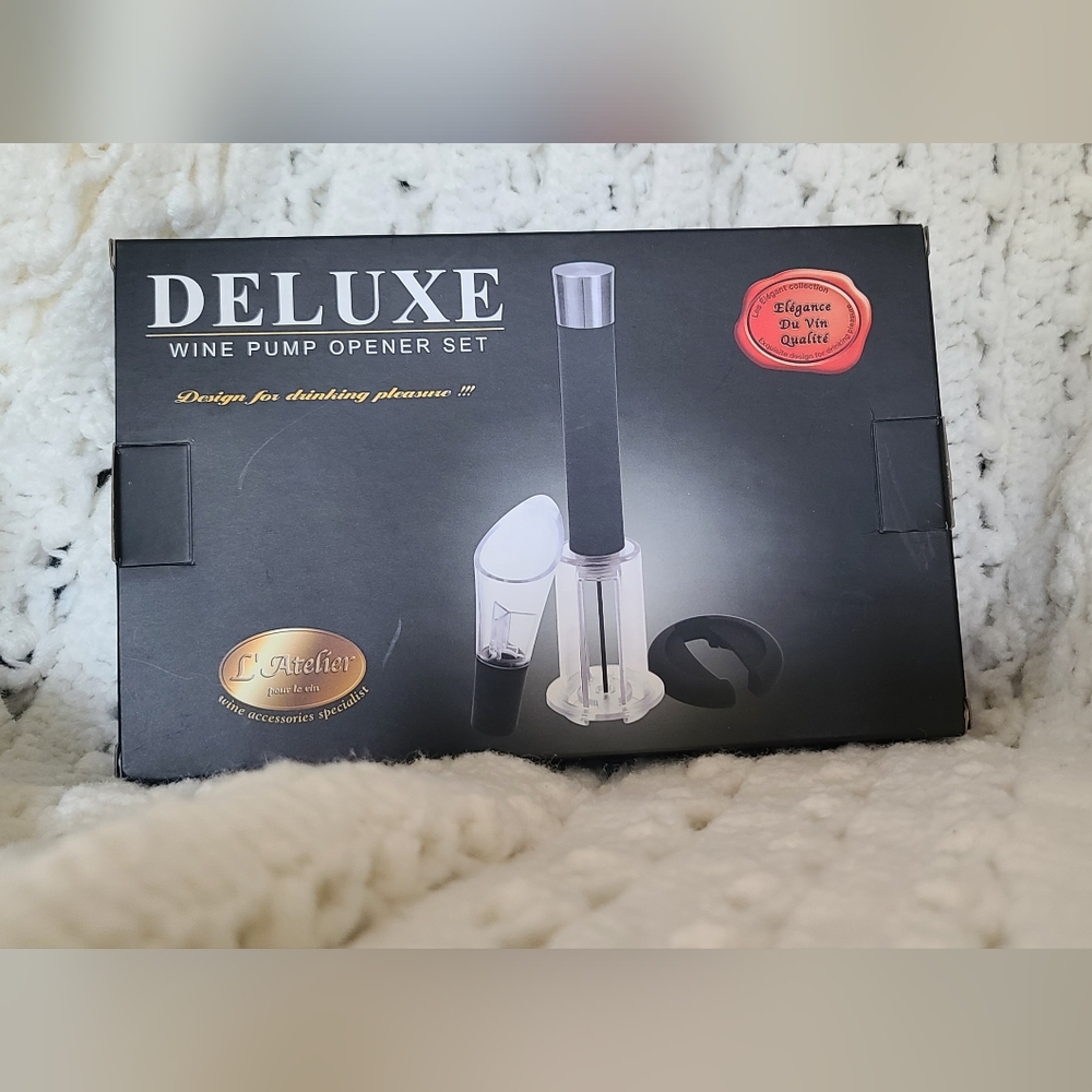 NEW Deluxe Wine Pump Opener Set